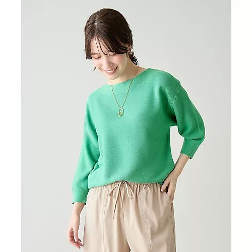 【エニー/ANY】のアクリルガーターニット インテリア・キッズ・メンズ・レディースファッション・服の通販 founy(ファニー) 　ファッション　Fashion　レディースファッション　Fashion for Women　トップス・カットソー　Cut & Sew Tops　ニット　Knit Tops & Sweaters　おすすめ　Recommended / Our Picks　カットソー　Cut and Sewn Top　シンプル　Simple, Minimal　ネックレス　Necklace, Pendant Necklace　グリーン|ID: prp329100004919739 ipo3291000000036910392