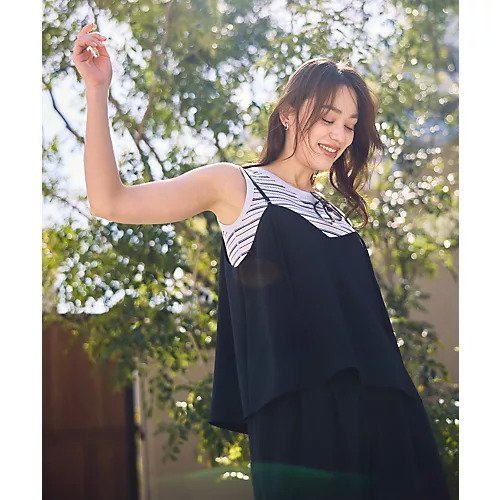 【エニー/ANY】のテレコラウンドヘムタンクトップ 人気、トレンドファッション・服の通販 founy(ファニー) 　ファッション　Fashion　レディースファッション　Fashion for Women　インナー　Innerwear　抗菌　Antibacterial, Bacteria-Resistant　サロペット　Overalls, Salopette　シンプル　Simple, Minimal　ジャケット　Jacket, Outerwear　テレコ　Ribbed, Rib Stitch　定番　Standard, Basic Item　フィット　Fit, Slim Fit　ベーシック　Basic, Essential　ボーダー　Border, Stripe　無地　Plain, Solid Color　おすすめ　Recommended / Our Picks　夏　Summer　other-2|ID: prp329100004919742 ipo3291000000036910413