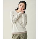 【エニー/ANY】のカラーレイヤードニットTシャツ エクリュ×ベージュ|ID: prp329100004919743 ipo3291000000036910417