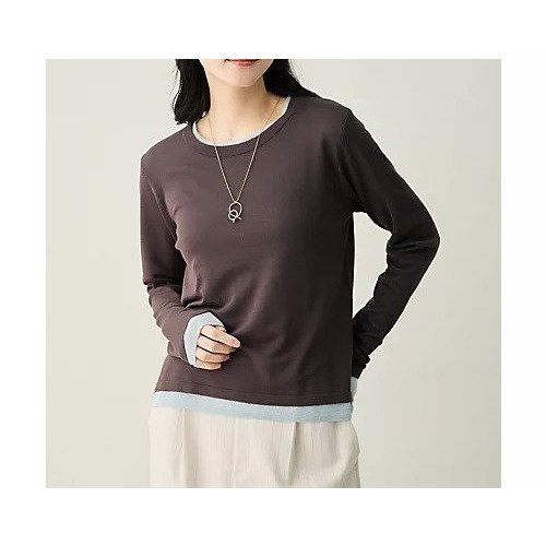 【エニー/ANY】のカラーレイヤードニットTシャツ 人気、トレンドファッション・服の通販 founy(ファニー) 　ファッション　Fashion　レディースファッション　Fashion for Women　トップス・カットソー　Cut & Sew Tops　ニット　Knit Tops & Sweaters　シャツ・ブラウス・オフィスカジュアル　Elegant Blouses & Button-Ups　ロングTシャツ・Tシャツ　Longline T-Shirts & Tees　インナー　Innerwear　コンビ　Combo, Combination Style　シアー　Sheer, See-Through　ジャケット　Jacket, Outerwear　トレンド　Trend, Trending Now　フィット　Fit, Slim Fit　おすすめ　Recommended / Our Picks　other-3|ID: prp329100004919743 ipo3291000000036910419