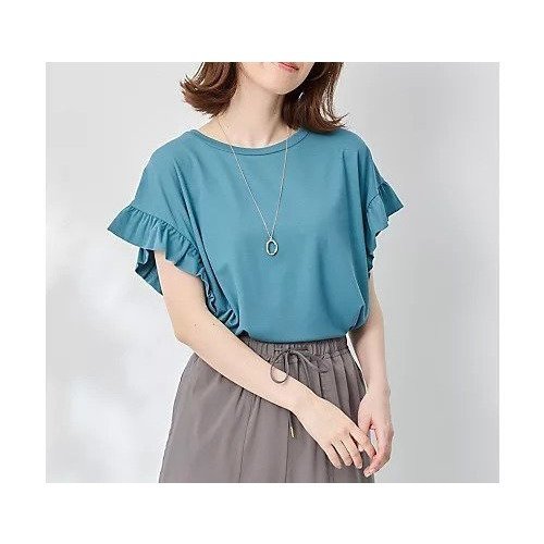 【エニー/ANY】のストレッチピケフリルTシャツ 人気、トレンドファッション・服の通販 founy(ファニー) ファッション Fashion レディースファッション Fashion for Women トップス・カットソー Cut & Sew Tops シャツ・ブラウス・オフィスカジュアル Elegant Blouses & Button-Ups ロングTシャツ・Tシャツ Longline T-Shirts & Tees おすすめ Recommended / Our Picks インナー Innerwear スリーブ Sleeve, Long Sleeve / Short Sleeve デニム Denim, Jeans Material フェミニン Feminine, Girly フリル Frill, Ruffle 洗える Machine Washable other-1|ID: prp329100004919754 ipo3291000000036910488