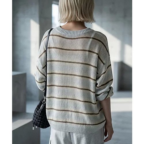 【スタイルデリ/STYLE DELI】の【BLK001】綿タッチボーダークルーネックプルオーバー 人気、トレンドファッション・服の通販 founy(ファニー) 　ファッション　Fashion　レディースファッション　Fashion for Women　トップス・カットソー　Cut & Sew Tops　カジュアルプルオーバー・ニットトップス　Pullovers & Knit Tops / Casual Pullovers　ショルダー　Shoulder, Shoulder Strap　ショート　Short, Short Length　シンプル　Simple, Minimal　スラックス　Slacks, Dress Pants　デニム　Denim, Jeans Material　ドロップ　Drop Shoulder, Dropped Style　バランス　Balance, Style Balance　ボトム　Bottoms, Lower Wear　ボーダー　Border, Stripe　リラックス　Relax, Relaxed Fit　ロング　Long, Long-Length　other-3|ID: prp329100004919755 ipo3291000000036910496