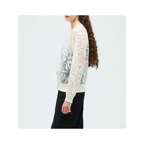 【ミズイロ インド/mizuiro ind】のメッシュ刺繍クルーカーディガン 人気、トレンドファッション・服の通販 founy(ファニー) ファッション Fashion レディースファッション Fashion for Women トップス・カットソー Cut & Sew Tops カーディガン・羽織り Layered Style Cardigans インナー Innerwear カーディガン Cardigan, Knitwear ショート Short, Short Length ベスト Vest, Waistcoat メッシュ Mesh, Net Fabric エレガント 上品 Elegant 夏 Summer 春 Spring other-3|ID: prp329100004919761 ipo3291000000036910527