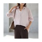 【スタイルデリ/STYLE DELI】のエアリーストライプ柄シャツ 人気、トレンドファッション・服の通販 founy(ファニー) ファッション Fashion レディースファッション Fashion for Women トップス・カットソー Cut & Sew Tops シャツ・ブラウス・オフィスカジュアル Elegant Blouses & Button-Ups イエロー Yellow インナー Innerwear エアリー Airy Texture 春 Spring カフス Cuff Design サロペット Overalls, Salopette シアー Sheer, See-Through ストライプ Stripe, Striped Pattern ストレート Straight, Straight Cut スリット Slit, Slit Detail 長袖 Long Sleeve, Full Sleeve バランス Balance, Style Balance パール Pearl, Pearl Accent フロント Front, Front Design ポケット Pocket, Pocket Detail ラウンド Round, Round Neck ラベンダー Lavender S/S・春夏 SS, Spring/Summer, Warm Season 夏 Summer thumbnail モーヴピンク|ID: prp329100004919764 ipo3291000000036910543
