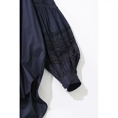 【ヌキテパ/NE QUITTEZ PAS】のCOTTON VOILE LACE & PIN TUCK BLOUSE 人気、トレンドファッション・服の通販 founy(ファニー) 　ファッション　Fashion　レディースファッション　Fashion for Women　スリーブ　Sleeve, Long Sleeve / Short Sleeve　デニム　Denim, Jeans Material　フレンチ　French, French Style　レース　Lace, Lace Fabric　夏　Summer　定番　Standard, Basic Item　春　Spring　洗える　Machine Washable　長袖　Long Sleeve, Full Sleeve　other-2|ID: prp329100004926929 ipo3291000000036969154