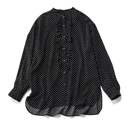 【トゥエルブクローゼット/12closet】の【福田麻琴さんコラボ】【洗える】【接触冷感】フロントフリルブラウス インテリア・キッズ・メンズ・レディースファッション・服の通販 founy(ファニー) https://founy.com/ ファッションモデル・俳優・女優 Models 女性 Women 福田麻琴 Fukuda Makoto ファッション Fashion レディースファッション Fashion for Women トップス・カットソー Cut & Sew Tops シャツ・ブラウス・オフィスカジュアル Elegant Blouses & Button-Ups コラボ Collaboration, Collab スリット Slit, Slit Detail ドット Polka Dot, Dot Pattern ドレープ Drape, Draping Fabric フリル Frill, Ruffle プリント Print, Printed Pattern 洗える Machine Washable |ID: prp329100004926954 ipo3291000000036969371