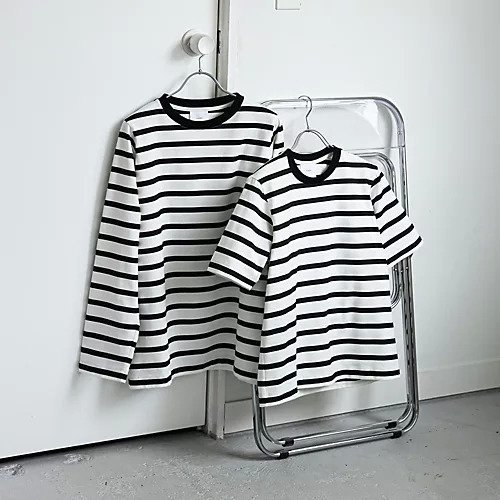【チノ/CINOH】の【HPS別注】REFINA COMPACT T-SHIRT 人気、トレンドファッション・服の通販 founy(ファニー) 　ファッション　Fashion　レディースファッション　Fashion for Women　トップス・カットソー　Cut & Sew Tops　シャツ・ブラウス・オフィスカジュアル　Elegant Blouses & Button-Ups　ロングTシャツ・Tシャツ　Longline T-Shirts & Tees　ボーダー　Border, Stripe　別注　Limited Edition, Custom Order　定番　Standard, Basic Item　洗える　Machine Washable　other-2|ID: prp329100004927012 ipo3291000000036969789