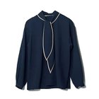【イーバイエクラ/E by eclat】の【とろみ】スカーフつきブラウス ネイビー|ID:prp329100004927036
