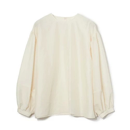 【イーバイエクラ/E by eclat】の【コラボ】タック入りTブラウス インテリア・キッズ・メンズ・レディースファッション・服の通販 founy(ファニー) 　ファッション　Fashion　レディースファッション　Fashion for Women　トップス・カットソー　Cut & Sew Tops　シャツ・ブラウス・オフィスカジュアル　Elegant Blouses & Button-Ups　コラボ　Collaboration, Collab　スリット　Slit, Slit Detail　ベーシック　Basic, Essential　洗える　Machine Washable　アイボリー|ID: prp329100004927057 ipo3291000000036970158