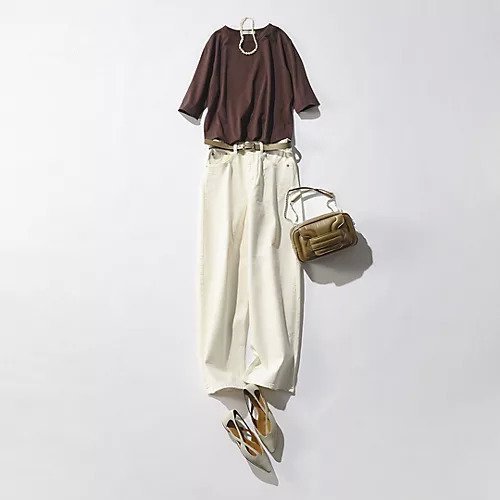 【イーバイエクラ/E by eclat】の大人五分袖パックTシャツ 人気、トレンドファッション・服の通販 founy(ファニー) 　ファッション　Fashion　レディースファッション　Fashion for Women　トップス・カットソー　Cut & Sew Tops　シャツ・ブラウス・オフィスカジュアル　Elegant Blouses & Button-Ups　ロングTシャツ・Tシャツ　Longline T-Shirts & Tees　オーガンジー　Organza Fabric　カットソー　Cut and Sewn Top　洗える　Machine Washable　other-2|ID: prp329100004927063 ipo3291000000036970221