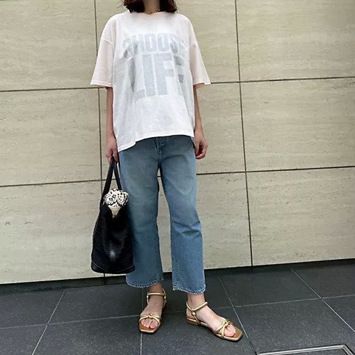 【エクラ/eclat】のスローガンTシャツ 人気、トレンドファッション・服の通販 founy(ファニー) 　ファッション　Fashion　レディースファッション　Fashion for Women　トップス・カットソー　Cut & Sew Tops　シャツ・ブラウス・オフィスカジュアル　Elegant Blouses & Button-Ups　ロングTシャツ・Tシャツ　Longline T-Shirts & Tees　デニム　Denim, Jeans Material　フェミニン　Feminine, Girly　プリント　Print, Printed Pattern　エレガント 上品　Elegant　別注　Limited Edition, Custom Order　洗える　Machine Washable　other-2|ID: prp329100004927087 ipo3291000000036970377