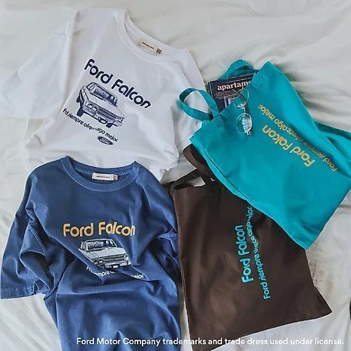 【スアデオ/suadeo】の【suadeo別注】Ford FalconプリントT&トートバッグセット 人気、トレンドファッション・服の通販 founy(ファニー) 　ファッション　Fashion　レディースファッション　Fashion for Women　バッグ　Bags　イエロー　Yellow　インナー　Innerwear　洗える　Machine Washable　クラシック　Classic, Timeless Style　グラフィック　Graphic, Graphic Design　シンプル　Simple, Minimal　定番　Standard, Basic Item　人気　Popular, Best Seller　バランス　Balance, Style Balance　プリント　Print, Printed Pattern　別注　Limited Edition, Custom Order　無地　Plain, Solid Color　ユーズド　Used, Vintage-Look　リップ　Lip, Lip Motif　犬　Dog　エレガント 上品　Elegant　other-2|ID: prp329100004927194 ipo3291000000036971112