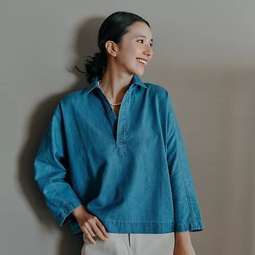 【フランク&アイリーン/Frank&Eileen】のGABI 人気、トレンドファッション・服の通販 founy(ファニー) 　ファッション　Fashion　レディースファッション　Fashion for Women　スキッパー　Skipper, Open Collar　デニム　Denim, Jeans Material　リラックス　Relax, Relaxed Fit　洗える　Machine Washable　other-3|ID: prp329100004927202 ipo3291000000036971194