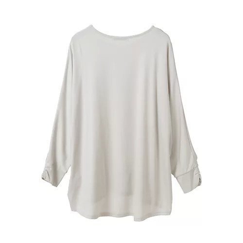 【ジュリエ/Julier】のエコリヨセルハーフスリーブプルオーバー 人気、トレンドファッション・服の通販 founy(ファニー) 　ファッション　Fashion　レディースファッション　Fashion for Women　トップス・カットソー　Cut & Sew Tops　カジュアルプルオーバー・ニットトップス　Pullovers & Knit Tops / Casual Pullovers　ギャザー　Gathered, Ruffled　コレクション　Collection, Seasonal Line　ストレッチ　Stretch, Stretchy Fabric　なめらか　Smooth, Silky Texture　無地　Plain, Solid Color　ヨガ　Yoga, Yoga Wear　ラベンダー　Lavender　リラックス　Relax, Relaxed Fit　エレガント 上品　Elegant　other-2|ID: prp329100004927214 ipo3291000000036971299