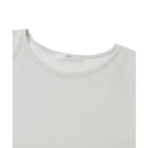 【ジュリエ/Julier】のエコリヨセルハーフスリーブプルオーバー 人気、トレンドファッション・服の通販 founy(ファニー) 　ファッション　Fashion　レディースファッション　Fashion for Women　トップス・カットソー　Cut & Sew Tops　カジュアルプルオーバー・ニットトップス　Pullovers & Knit Tops / Casual Pullovers　ギャザー　Gathered, Ruffled　コレクション　Collection, Seasonal Line　ストレッチ　Stretch, Stretchy Fabric　なめらか　Smooth, Silky Texture　無地　Plain, Solid Color　ヨガ　Yoga, Yoga Wear　ラベンダー　Lavender　リラックス　Relax, Relaxed Fit　エレガント 上品　Elegant　other-3|ID: prp329100004927214 ipo3291000000036971302