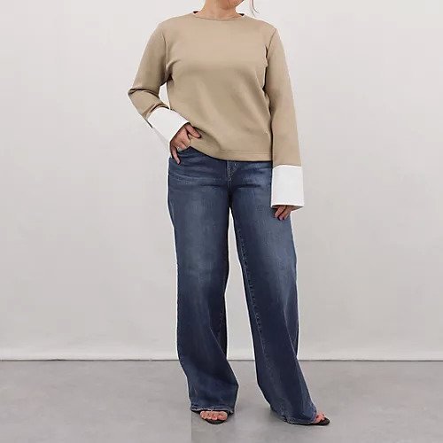 【エクラ/eclat】の【宮崎桃代さん別注】カフスつきダンボールプルオーバー 人気、トレンドファッション・服の通販 founy(ファニー) 　ファッション　Fashion　レディースファッション　Fashion for Women　トップス・カットソー　Cut & Sew Tops　カジュアルプルオーバー・ニットトップス　Pullovers & Knit Tops / Casual Pullovers　なめらか　Smooth, Silky Texture　カットソー　Cut and Sewn Top　カフス　Cuff Design　別注　Limited Edition, Custom Order　洗える　Machine Washable　秋　Autumn　other-2|ID: prp329100004927239 ipo3291000000036971487