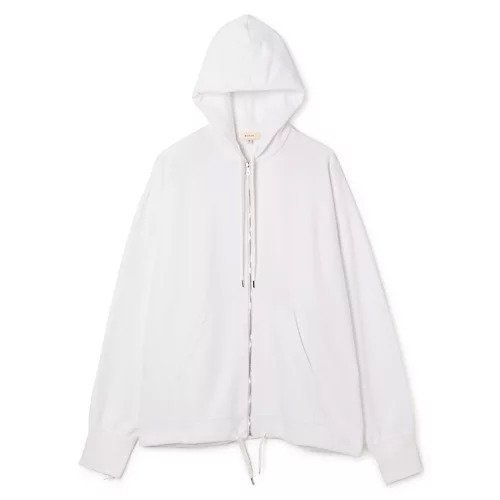 【ブラミンク/BLAMINK】のコットンジップパーカー インテリア・キッズ・メンズ・レディースファッション・服の通販 founy(ファニー) 　ファッション　Fashion　レディースファッション　Fashion for Women　トップス・カットソー　Cut & Sew Tops　レディースパーカー・カジュアルフーディー　Casual Hoodies & Sweatshirts　シンプル　Simple, Minimal　洗える　Machine Washable　WHITE|ID: prp329100004927256 ipo3291000000036971598