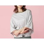 【スアデオ/suadeo】のボーダードロップショルダーワイドTシャツ 人気、トレンドファッション・服の通販 founy(ファニー) ファッション Fashion レディースファッション Fashion for Women トップス・カットソー Cut & Sew Tops シャツ・ブラウス・オフィスカジュアル Elegant Blouses & Button-Ups ロングTシャツ・Tシャツ Longline T-Shirts & Tees ドレープ Drape, Draping Fabric エレガント 上品 Elegant 洗える Machine Washable thumbnail カーキ×ライトグレー|ID: prp329100004927274 ipo3291000000036971756