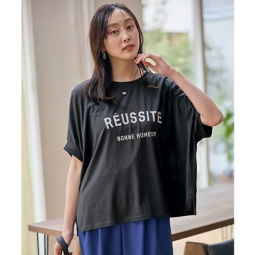 【エニー/ANY】のシアージョーゼットボクシーロゴT 人気、トレンドファッション・服の通販 founy(ファニー) 　ファッション　Fashion　レディースファッション　Fashion for Women　シアー　Sheer, See-Through　ジョーゼット　Georgette, Semi-Sheer Fabric　タンク　Tank Top, Sleeveless Top　デニム　Denim, Jeans Material　ワイド　Wide, Wide Fit　夏　Summer　洗える　Machine Washable　other-3|ID: prp329100004927320 ipo3291000000036972145