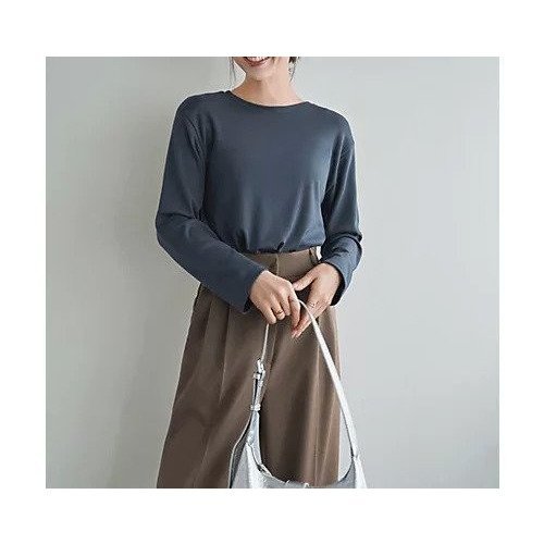 【スタイルデリ/STYLE DELI】のなんかカワイイ長袖シンプルTシャツ 人気、トレンドファッション・服の通販 founy(ファニー) 　ファッション　Fashion　レディースファッション　Fashion for Women　トップス・カットソー　Cut & Sew Tops　シャツ・ブラウス・オフィスカジュアル　Elegant Blouses & Button-Ups　ロングTシャツ・Tシャツ　Longline T-Shirts & Tees　イエロー　Yellow　インナー　Innerwear　シンプル　Simple, Minimal　ジャケット　Jacket, Outerwear　ストレート　Straight, Straight Cut　スリット　Slit, Slit Detail　とろみ　Fluid, Flowy Fabric　なめらか　Smooth, Silky Texture　長袖　Long Sleeve, Full Sleeve　バランス　Balance, Style Balance　フィット　Fit, Slim Fit　夏　Summer　エレガント 上品　Elegant　 other-1|ID: prp329100004927394 ipo3291000000036972783