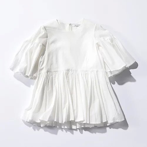 【マリハ/MARIHA】のフリージアのブラウス 人気、トレンドファッション・服の通販 founy(ファニー) 　ファッション　Fashion　レディースファッション　Fashion for Women　トップス・カットソー　Cut & Sew Tops　シャツ・ブラウス・オフィスカジュアル　Elegant Blouses & Button-Ups　ギャザー　Gathered, Ruffled　スリーブ　Sleeve, Long Sleeve / Short Sleeve　ドロップ　Drop Shoulder, Dropped Style　フォルム　Silhouette, Form　フレア　Flare, Flared　ペプラム　Peplum, Flared Hem　ラウンド　Round, Round Neck　春　Spring　洗える　Machine Washable　other-2|ID: prp329100004927397 ipo3291000000036972818