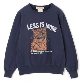 【レミレリーフ/REMI RELIEF】の【HPS別注】HARD SP加工20/スエット(LESS IS MORE C) 大人の最旬トレンドファッション＆コーディネート founy(ファウニー) ファッション Fashion レディースファッション Fashion for Women 洗える Machine Washable スウェット / スエット Sweatshirt, Sweatwear スペシャル Special, Limited Edition 人気 Popular, Best Seller 猫 Cat, Kitty プリント Print, Printed Pattern 別注 Limited Edition, Custom Order ロング Long, Long-Length |ID:prp329100004935609