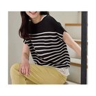 【エニー/ANY】の【新色追加/14色展開】アクリルガーターフレンチスリーブニット 人気、トレンドファッション・服の通販 founy(ファニー) ファッション Fashion レディースファッション Fashion for Women トップス・カットソー Cut & Sew Tops ニット Knit Tops & Sweaters おすすめ Recommended / Our Picks スラックス Slacks, Dress Pants スリーブ Sleeve, Long Sleeve / Short Sleeve デニム Denim, Jeans Material フレンチ French, French Style thumbnail クロ×グレージュ|ID: prp329100004935610 ipo3291000000037038452