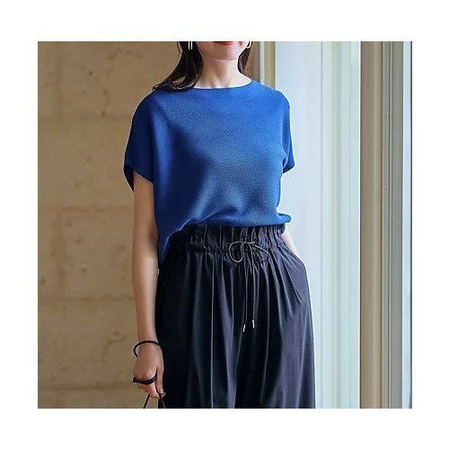 【エニー/ANY】の【新色追加/14色展開】アクリルガーターフレンチスリーブニット インテリア・キッズ・メンズ・レディースファッション・服の通販 founy(ファニー) 　ファッション　Fashion　レディースファッション　Fashion for Women　トップス・カットソー　Cut & Sew Tops　ニット　Knit Tops & Sweaters　おすすめ　Recommended / Our Picks　スラックス　Slacks, Dress Pants　スリーブ　Sleeve, Long Sleeve / Short Sleeve　デニム　Denim, Jeans Material　フレンチ　French, French Style　ロイヤルブルー|ID: prp329100004935610 ipo3291000000037038458