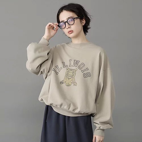 【レミレリーフ/REMI RELIEF】の【HPS別注】SP加工スーピマ裏毛クルー(ILLINOIS) インテリア・キッズ・メンズ・レディースファッション・服の通販 founy(ファニー) https://founy.com/ ファッション Fashion レディースファッション Fashion for Women スウェット / スエット Sweatshirt, Sweatwear スーピマ Supima, Premium Cotton セットアップ Set-Up, Coordinated Outfit プリント Print, Printed Pattern 別注 Limited Edition, Custom Order 旅行 Travel |ID: prp329100004935621 ipo3291000000037258867