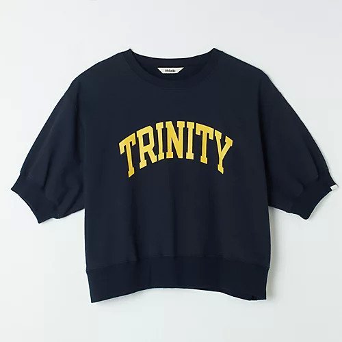 【オブラダ/Oblada】のHALF SLEEVE SWEAT SHIRT インテリア・キッズ・メンズ・レディースファッション・服の通販 founy(ファニー) 　ファッション　Fashion　レディースファッション　Fashion for Women　トップス・カットソー　Cut & Sew Tops　シャツ・ブラウス・オフィスカジュアル　Elegant Blouses & Button-Ups　レディースパーカー・カジュアルフーディー　Casual Hoodies & Sweatshirts　ロングTシャツ・Tシャツ　Longline T-Shirts & Tees　スウェット・クルーネックトップス　Sweatshirts & Crewnecks / Relaxed Fit Sweat Tops　イエロー　Yellow　オレンジ　Orange　クラシック　Classic, Timeless Style　スウェット / スエット　Sweatshirt, Sweatwear　バランス　Balance, Style Balance　リメイク　Remake, Reconstructed　ヴィンテージ　Vintage Style　エレガント 上品　Elegant　半袖　Short Sleeve, Half Sleeve　夏　Summer　洗える　Machine Washable　長袖　Long Sleeve, Full Sleeve　NAVY|ID: prp329100004935629 ipo3291000000037038560