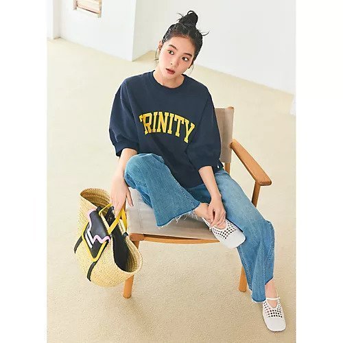 【オブラダ/Oblada】のHALF SLEEVE SWEAT SHIRT 人気、トレンドファッション・服の通販 founy(ファニー) 　ファッション　Fashion　レディースファッション　Fashion for Women　トップス・カットソー　Cut & Sew Tops　シャツ・ブラウス・オフィスカジュアル　Elegant Blouses & Button-Ups　レディースパーカー・カジュアルフーディー　Casual Hoodies & Sweatshirts　ロングTシャツ・Tシャツ　Longline T-Shirts & Tees　スウェット・クルーネックトップス　Sweatshirts & Crewnecks / Relaxed Fit Sweat Tops　イエロー　Yellow　オレンジ　Orange　クラシック　Classic, Timeless Style　スウェット / スエット　Sweatshirt, Sweatwear　バランス　Balance, Style Balance　リメイク　Remake, Reconstructed　ヴィンテージ　Vintage Style　エレガント 上品　Elegant　半袖　Short Sleeve, Half Sleeve　夏　Summer　洗える　Machine Washable　長袖　Long Sleeve, Full Sleeve　other-2|ID: prp329100004935629 ipo3291000000037038561