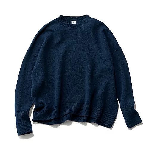 【トゥエルブクローゼット/12closet】の【福田麻琴さんコラボ】【洗える】クルーネックホールガーメントニット インテリア・キッズ・メンズ・レディースファッション・服の通販 founy(ファニー) 　ファッションモデル・俳優・女優　Models　女性　Women　福田麻琴　Fukuda Makoto　ファッション　Fashion　レディースファッション　Fashion for Women　トップス・カットソー　Cut & Sew Tops　ニット　Knit Tops & Sweaters　コラボ　Collaboration, Collab　バランス　Balance, Style Balance　ホールガーメント　WholeGarment, Seamless Knit　洗える　Machine Washable　ネイビー|ID: prp329100004935651 ipo3291000000037038703