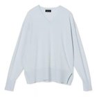 【エムセブンデイズ/M7days】の【洗える】Vネックボクシーニット サックスブルー|ID: prp329100004935657 ipo3291000000037253493