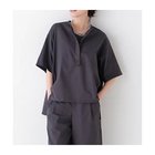【ヒューマンウーマン/HUMAN WOMAN】のクールマックス混オーバーブラウス チャコール|ID: prp329100004935665 ipo3291000000037251175