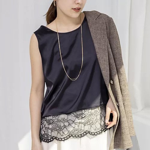 【ノーリーズ/NOLLEY'S】のウォッシャブル裾レースオトナサテンタンク 人気、トレンドファッション・服の通販 founy(ファニー) 　ファッション　Fashion　レディースファッション　Fashion for Women　2026年　2026　おすすめ　Recommended / Our Picks　ウォッシャブル　Machine Washable　カーディガン　Cardigan, Knitwear　ジャケット　Jacket, Outerwear　セレモニー　Ceremony　タンク　Tank Top, Sleeveless Top　レース　Lace, Lace Fabric　夏　Summer　 other-1|ID: prp329100004935671 ipo3291000000037038915