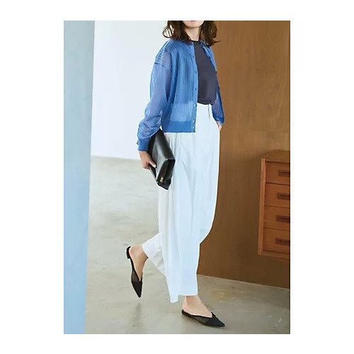 【エムセブンデイズ/M7days】の【洗える】ワイドリブシアーカーディガン 人気、トレンドファッション・服の通販 founy(ファニー) 　ファッション　Fashion　レディースファッション　Fashion for Women　トップス・カットソー　Cut & Sew Tops　カーディガン・羽織り　Layered Style Cardigans　シアー　Sheer, See-Through　ブルゾン　Blouson, Bomber Jacket　夏　Summer　洗える　Machine Washable　other-2|ID: prp329100004935682 ipo3291000000037039000