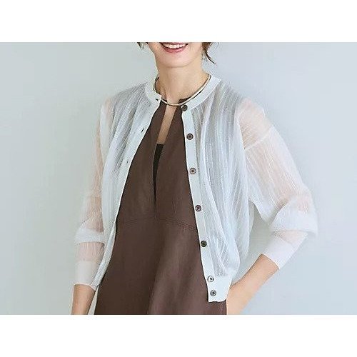 【エムセブンデイズ/M7days】の【洗える】ワイドリブシアーカーディガン 人気、トレンドファッション・服の通販 founy(ファニー) 　ファッション　Fashion　レディースファッション　Fashion for Women　トップス・カットソー　Cut & Sew Tops　カーディガン・羽織り　Layered Style Cardigans　シアー　Sheer, See-Through　ブルゾン　Blouson, Bomber Jacket　夏　Summer　洗える　Machine Washable　other-3|ID: prp329100004935682 ipo3291000000037039001