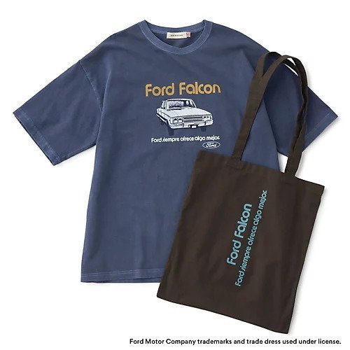 【スアデオ/suadeo】の【suadeo別注】Ford FalconプリントT&トートバッグセット 人気、トレンドファッション・服の通販 founy(ファニー) 　ファッション　Fashion　レディースファッション　Fashion for Women　バッグ　Bags　イエロー　Yellow　インナー　Innerwear　洗える　Machine Washable　クラシック　Classic, Timeless Style　グラフィック　Graphic, Graphic Design　シンプル　Simple, Minimal　定番　Standard, Basic Item　人気　Popular, Best Seller　バランス　Balance, Style Balance　プリント　Print, Printed Pattern　別注　Limited Edition, Custom Order　無地　Plain, Solid Color　ユーズド　Used, Vintage-Look　リップ　Lip, Lip Motif　犬　Dog　エレガント 上品　Elegant　 other-1|ID: prp329100004935684 ipo3291000000037039042