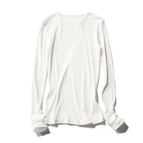 【トゥエルブクローゼット/12closet】の【洗える】クルーネックシアーカットソー インテリア・キッズ・メンズ・レディースファッション・服の通販 founy(ファニー) 　ファッションモデル・俳優・女優　Models　女性　Women　福田麻琴　Fukuda Makoto　ファッション　Fashion　レディースファッション　Fashion for Women　トップス・カットソー　Cut & Sew Tops　カットソー・ベーシックTシャツ　Cut-and-Sewn Tops / Stretch Tees & Basics　おすすめ　Recommended / Our Picks　カットソー　Cut and Sewn Top　コラボ　Collaboration, Collab　シアー　Sheer, See-Through　ボーダー　Border, Stripe　冬　Winter / This Winter　日本製　Made In Japan　洗える　Machine Washable　ホワイト|ID: prp329100004935689 ipo3291000000037039092