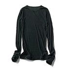 【トゥエルブクローゼット/12closet】の【洗える】クルーネックシアーカットソー ブラック|ID: prp329100004935689 ipo3291000000037137303