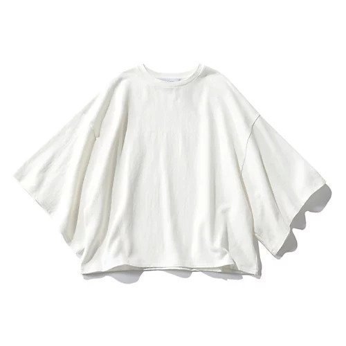 【スアデオ/suadeo】のドロップショルダーワイドTシャツ インテリア・キッズ・メンズ・レディースファッション・服の通販 founy(ファニー) 　ファッション　Fashion　レディースファッション　Fashion for Women　トップス・カットソー　Cut & Sew Tops　シャツ・ブラウス・オフィスカジュアル　Elegant Blouses & Button-Ups　ロングTシャツ・Tシャツ　Longline T-Shirts & Tees　春　Spring　洗える　Machine Washable　ショルダー　Shoulder, Shoulder Strap　スウェット / スエット　Sweatshirt, Sweatwear　ストレッチ　Stretch, Stretchy Fabric　ドレープ　Drape, Draping Fabric　ドロップ　Drop Shoulder, Dropped Style　ロング　Long, Long-Length　ワイド　Wide, Wide Fit　夏　Summer　ホワイト|ID: prp329100004935690 ipo3291000000037039117