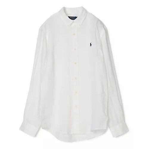 【ポロラルフローレン/POLO RALPH LAUREN】のリネンシャツ インテリア・キッズ・メンズ・レディースファッション・服の通販 founy(ファニー) 　ファッション　Fashion　レディースファッション　Fashion for Women　トップス・カットソー　Cut & Sew Tops　シャツ・ブラウス・オフィスカジュアル　Elegant Blouses & Button-Ups　ダウン　Down, Puffer　フィット　Fit, Slim Fit　プリーツ　Pleats, Pleated　ボックス　Boxy, Box Shape　リネン　Linen, Linen Fabric　夏　Summer　春　Spring　S/S・春夏　SS, Spring/Summer, Warm Season　洗える　Machine Washable　ホワイト|ID: prp329100004935693 ipo3291000000037039137