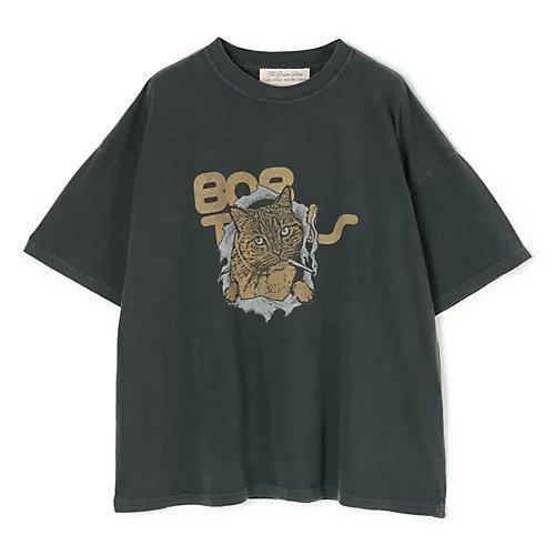 【レミレリーフ/REMI RELIEF】のHARD SP加工20/-天竺BIGサイズT(BOB) インテリア・キッズ・メンズ・レディースファッション・服の通販 founy(ファウニー) https://founy.com/ ファッション Fashion レディースファッション Fashion for Women 人気 Popular, Best Seller 洗える Machine Washable 猫 Cat, Kitty |ID: prp329100004935695 ipo3291000000037248693