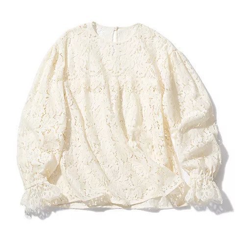 【エムセブンデイズ/M7days】の【加藤かすみさんコラボ】【洗える】 大人レースブラウス インテリア・キッズ・メンズ・レディースファッション・服の通販 founy(ファニー) 　ファッション　Fashion　レディースファッション　Fashion for Women　トップス・カットソー　Cut & Sew Tops　シャツ・ブラウス・オフィスカジュアル　Elegant Blouses & Button-Ups　カフス　Cuff Design　キャミソール　Camisole, Spaghetti Strap Top　ギャザー　Gathered, Ruffled　コラボ　Collaboration, Collab　シンプル　Simple, Minimal　レース　Lace, Lace Fabric　エレガント 上品　Elegant　洗える　Machine Washable　ビジネス 仕事 通勤　Business / Work / Commuting　アイボリー|ID: prp329100004935735 ipo3291000000037039428