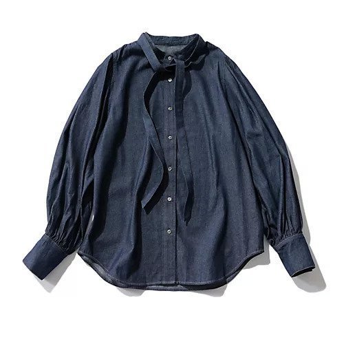 【スアデオ/suadeo】のデニムボウタイブラウス インテリア・キッズ・メンズ・レディースファッション・服の通販 founy(ファウニー) https://founy.com/ ファッション Fashion レディースファッション Fashion for Women トップス・カットソー Cut & Sew Tops シャツ・ブラウス・オフィスカジュアル Elegant Blouses & Button-Ups インナー Innerwear エレガント 上品 Elegant ジャケット Jacket, Outerwear デニム Denim, Jeans Material バランス Balance, Style Balance 洗える Machine Washable |ID: prp329100004935736 ipo3291000000037248531