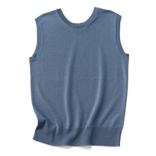 【エムセブンデイズ/M7days】の前後2WAYすっきり見えノースリーブニット インテリア・キッズ・メンズ・レディースファッション・服の通販 founy(ファニー) 　ファッション　Fashion　レディースファッション　Fashion for Women　トップス・カットソー　Cut & Sew Tops　ニット　Knit Tops & Sweaters　キャミソール&ノースリーブ　Camisoles & Sleeveless Tops　コンパクト　Compact, Small Size　シンプル　Simple, Minimal　セットアップ　Set-Up, Coordinated Outfit　ノースリーブ　Sleeveless, No-Sleeve　ホールガーメント　WholeGarment, Seamless Knit　夏　Summer　洗える　Machine Washable　スモークブルー|ID: prp329100004935759 ipo3291000000037039580