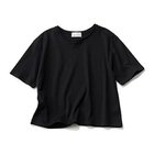【エムセブンデイズ/M7days】の【松村純子さんコラボ】クロップト大人Tシャツ 人気、トレンドファッション・服の通販 founy(ファニー) ファッション Fashion レディースファッション Fashion for Women トップス・カットソー Cut & Sew Tops シャツ・ブラウス・オフィスカジュアル Elegant Blouses & Button-Ups ロングTシャツ・Tシャツ Longline T-Shirts & Tees コラボ Collaboration, Collab レギュラー Regular, Standard Fit 洗える Machine Washable thumbnail ブラック|ID: prp329100004935784 ipo3291000000037039706