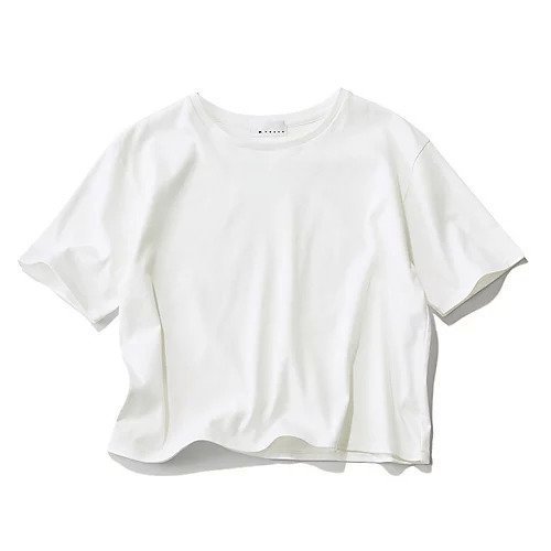 【エムセブンデイズ/M7days】の【松村純子さんコラボ】クロップト大人Tシャツ インテリア・キッズ・メンズ・レディースファッション・服の通販 founy(ファニー) 　ファッション　Fashion　レディースファッション　Fashion for Women　トップス・カットソー　Cut & Sew Tops　シャツ・ブラウス・オフィスカジュアル　Elegant Blouses & Button-Ups　ロングTシャツ・Tシャツ　Longline T-Shirts & Tees　コラボ　Collaboration, Collab　レギュラー　Regular, Standard Fit　洗える　Machine Washable　ホワイト|ID: prp329100004935784 ipo3291000000037039708