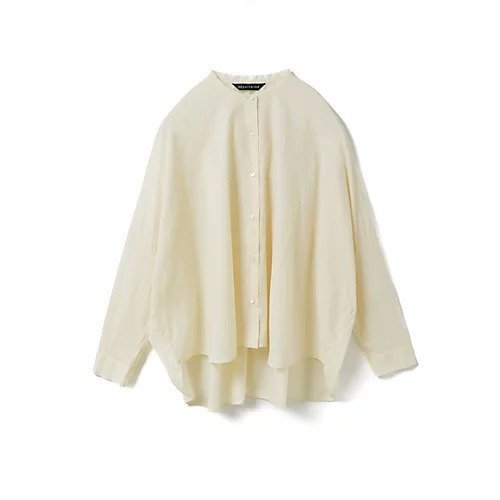 【ミズイロ インド/mizuiro ind】のバックギャザーワイドシャツ インテリア・キッズ・メンズ・レディースファッション・服の通販 founy(ファニー) 　ファッション　Fashion　レディースファッション　Fashion for Women　トップス・カットソー　Cut & Sew Tops　シャツ・ブラウス・オフィスカジュアル　Elegant Blouses & Button-Ups　バッグ　Bags　ギャザー　Gathered, Ruffled　シンプル　Simple, Minimal　スタンド　Stand Collar, Upright Stand　フロント　Front, Front Design　人気　Popular, Best Seller　秋　Autumn　羽織　Haori, Light Jacket　アイボリー|ID: prp329100004935792 ipo3291000000037039750