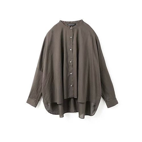 【ミズイロ インド/mizuiro ind】のバックギャザーワイドシャツ インテリア・キッズ・メンズ・レディースファッション・服の通販 founy(ファニー) 　ファッション　Fashion　レディースファッション　Fashion for Women　トップス・カットソー　Cut & Sew Tops　シャツ・ブラウス・オフィスカジュアル　Elegant Blouses & Button-Ups　バッグ　Bags　ギャザー　Gathered, Ruffled　シンプル　Simple, Minimal　スタンド　Stand Collar, Upright Stand　フロント　Front, Front Design　人気　Popular, Best Seller　秋　Autumn　羽織　Haori, Light Jacket　チャコール|ID: prp329100004935792 ipo3291000000037039758